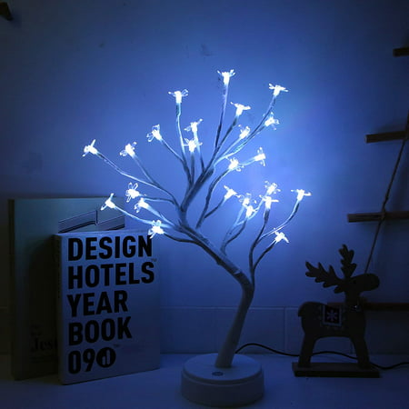 Night Light Flower Tree Light Cherry Blossoms Bonsai Tree lamp with 16 Color Changing with Christmas Birthday Gift for Girl Kids Women for Holiday and Party Home Room Decoration （Cherry）